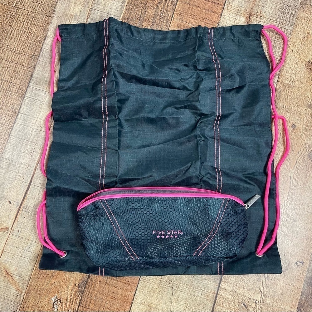 Five Star 2-in-1 Carry-All Pencil Pouch School College High School Travel Bag